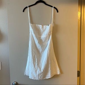 Sevilla White Eyelet Mini Dress - 12th Tribe